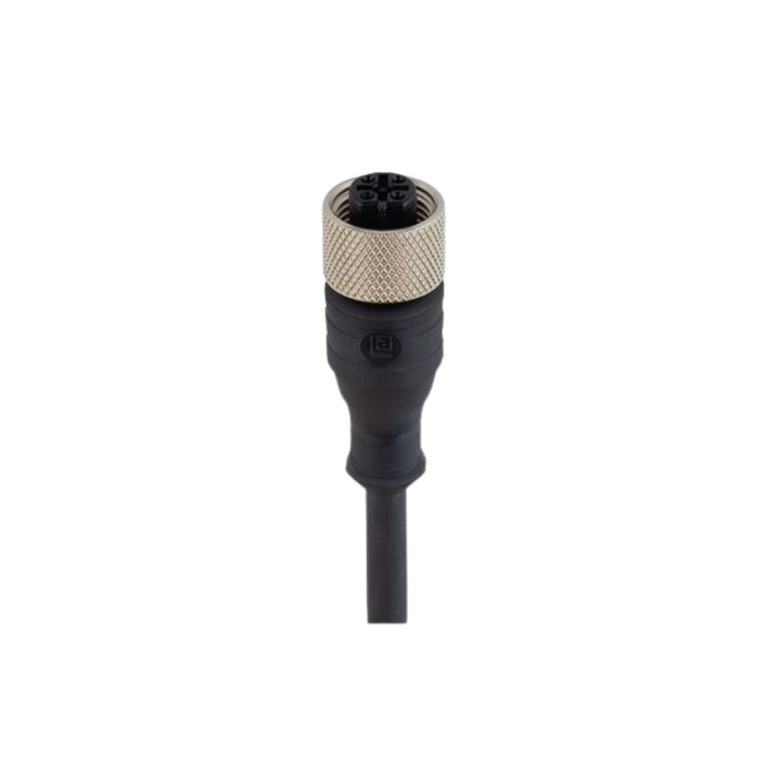 M12 B-coded female Trans body PUR black 5wire